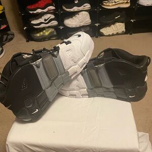 Nike Air More Uptempo Tri-Color black grey white, 921948-002 men’s size 11